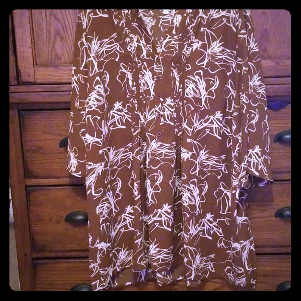 Faux silk blouse